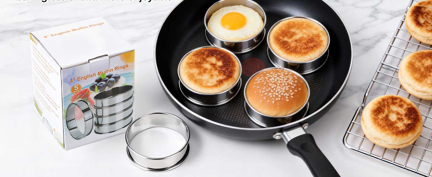 English Muffin Rings 4 Inch