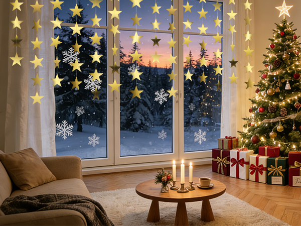 Star garland happy birthday banner congratulations banner streamers party decorations