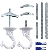 NACETURE E Style Ceiling Hooks for Hanging Plants- 2 Pcs Vintage Style Ceiling Plant Hanger Hooks...