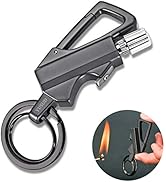 YUSUD Permanent Match, Flint Fire Starter Never Ending Match Keychain Lighter with Bottle Opener,...