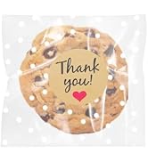 SUREHOME Cookie Bags with Seal 4x4 In 200 Small Clear Self Sealing Cellophane Treat Bags for Cook...