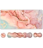 Upgraded Extended Gaming Mouse Pad, Keyboard Wrist Rest Pad, Wrist Support Mousepad Set, Artso La...