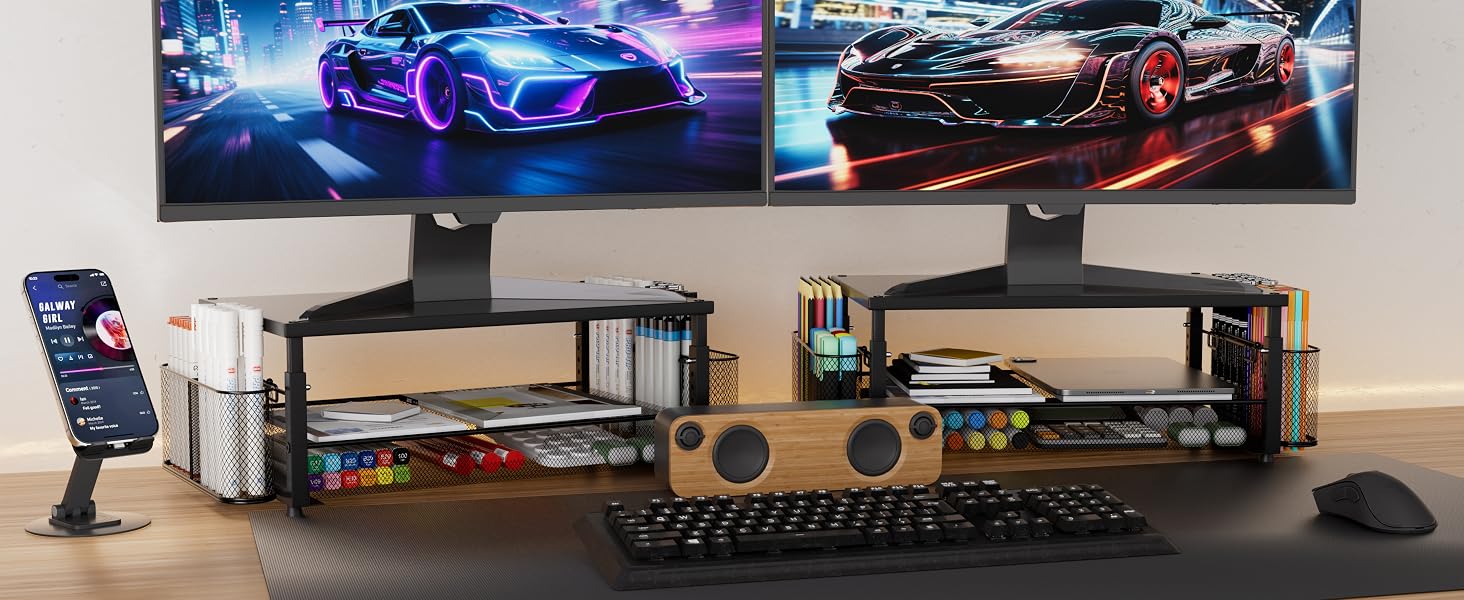 Whether you are in a home office or studio, this desk organizer helps keep your desktop neat.