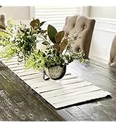 Wooden Table Runner,Natural Durable Wood Table Runner,25 x 12 Inches,Coffee Table Runner with Thi...