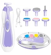 Baby Nail Trimmer Electric, 6 in 1 Rechargeable Baby Nail Clippers Manicure Set Grooming Kit for ...