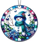 Snowman Ornaments, Acrylic Snowman Ornament for Christmas Tree, Classic Cute Christmas Ornaments,...