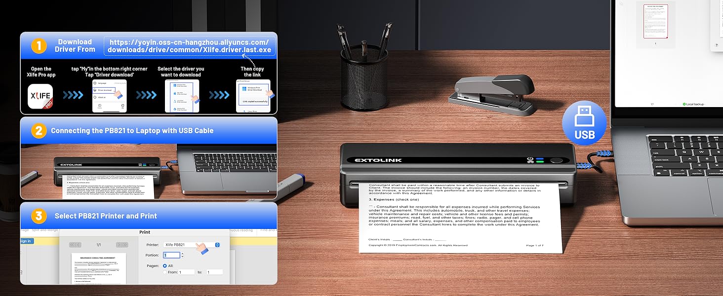 portable printer for laptop