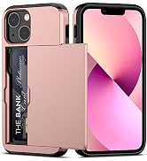 Nvollnoe for iPhone 13 Mini Case with Card Holder Heavy Duty Protective Dual Layer Shockproof Hid...