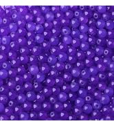 NUKAYAI 500Pcs Purple Round Glass Beads 8mm for Bracelets and DIY Crafts, Glass Crystal Beads for...