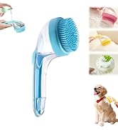 Yilia Pet Bath Brush, 2025 New 2 in 1 Dog Bath Brush with Built-in Shampoo Dispenser, Pet Wash B...