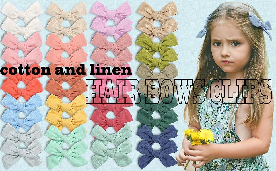 Cotton hair bows