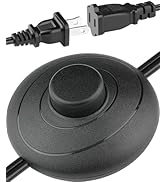 6ft/1.8m On/Off Extension Cord Foot Switch Pedal, Switch in Middle of Cord, 2-Prong Polarized Plu...