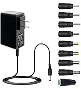 UL-Listed UltraPoE 12V 2A AC Adapter Charger w/ 9 Tips Barrel Connector - AC to DC 2000mAh Transf...