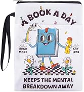 VeloKomo Funny Reading Book Sleeve - Inspirational Paperback Books Cover Protector Waterproof Boo...