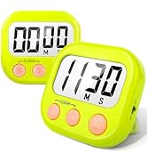 2 Pack Kitchen Timers Loud Ring Digital Timers for Cooking Magnetic Green