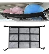 Car Ceiling Cargo Net Pocket,Double-Layer Roof Storage Net,Upgrade Truck Roof Rack Storage Nettin...