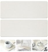 Razborci 2PCS Bathroom Sink Trays, Stone Quick Drying Rack, Kitchen Counter Mat Dish Soap Dispens...