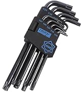 DISEN 9pc Torx Wrench set Tamper Proof Star Key Set, Torx Key Set ,Sizes Include T-10 to T-50 ,Ch...