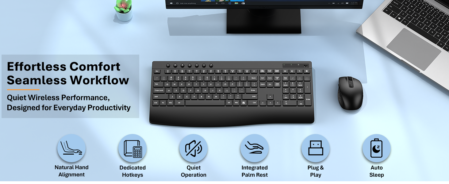 Effortless comfort keyboard and mouse