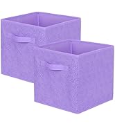 ShellKingdom Storage Bins, Foldable Fabric Storage Cubes with 3D Embossed Rose Pattern, Cloth Org...