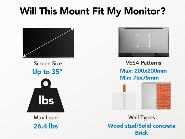 monitor mount wall