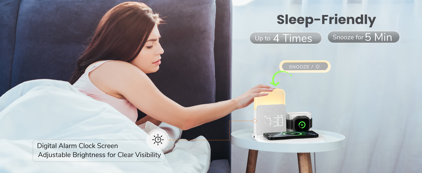 alarm clock phone charger