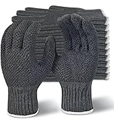 Evridwear Cotton Work Gloves Heavyweight with Anti-Slip Grip Dots,String Knitted Glove for Wareho...