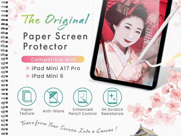 The original paper screen protector compatible mini 6 & mini 7