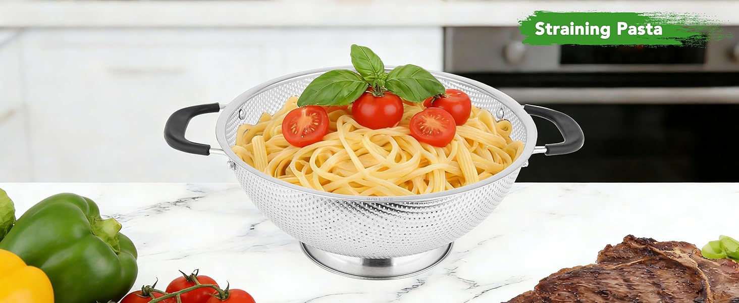 Straining Pasta