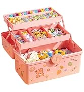 Hair Accessories Organizer for Girls Headbands, Clips, Ties,Baby Girl Supplies, Lockable Three-la...