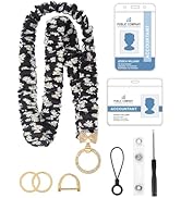 SOPHIYAYA Scrunchie Lanyard – Stretchy Lanyards for Teachers with Soft Scrunchie Design, 33-Inch ...