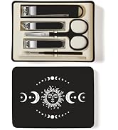 TTJHGYQO 6-Piece Nail Clipper Set with Nail File, Tweezers and ingrown toenail Removal kit Travel...