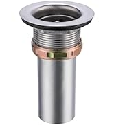 Sepaitek 2" RV Sink Drain Strainer with 2.8-in Tail Piece, Stainless Steel, Prep Bar Sink Drain A...