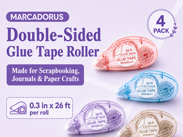 MARCADORUS glue tape roller for scrapbooking and paper crafts