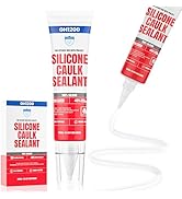 GH1200 White Silicone Sealant - 150 ML/5 FL Oz Waterproof Sealant for Kitchen & Bathroom - Shrink...