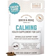 Rocco & Roxie Cat Calming Treats with Melatonin for Cats, Stress and Anxiety Relief, Keep Calm fo...