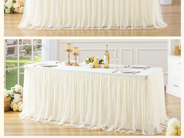 ivory table covers rectangle