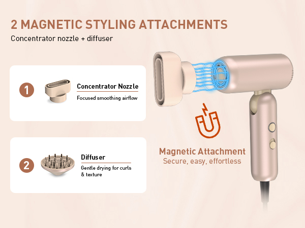 2 MAGNETIC STYLING ATTACHMENTS
