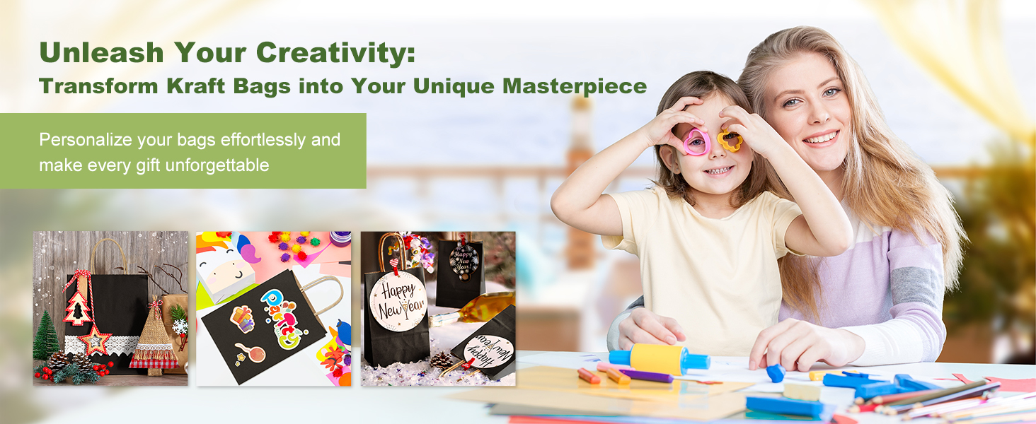 Customized Gift Bags Black