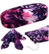 MyEyeglassCase - Large Sunglasses Case - Hard Glasses Case Holder w/Pouch & Cloth - Eyeglass Case...