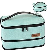 HOMESPON Expandable Lunch Bag for Men Women Insulated Lunch Box Holder with Handle for Picnics Wo...