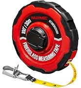 HAUTMEC 100ft/30m Tape Measure Long Measuring Tape Flexible PVC Fiberglass Dual Inch/Metric, Clos...