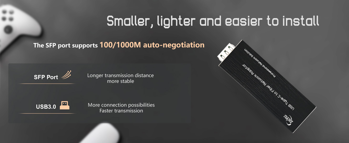 Type-c fiber network adaptor usb3.0 to SFP 1