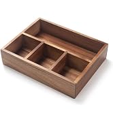 XIMISISE Tea Bag Holder, Acacia Wood Tea Bag Storage Organizer, Tea Candy Basket, Sugar Packet Or...