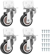 PATIKIL 1.5 Inch Caster Wheels, 4 Pcs Swivel Casters with L-Bracket 44 Lb Capacity Per Caster for...