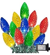 TW SHINE C9 Christmas Lights, 100 LED 66 FT Christmas String Lights Outdoor with 8 Modes Timer Wa...