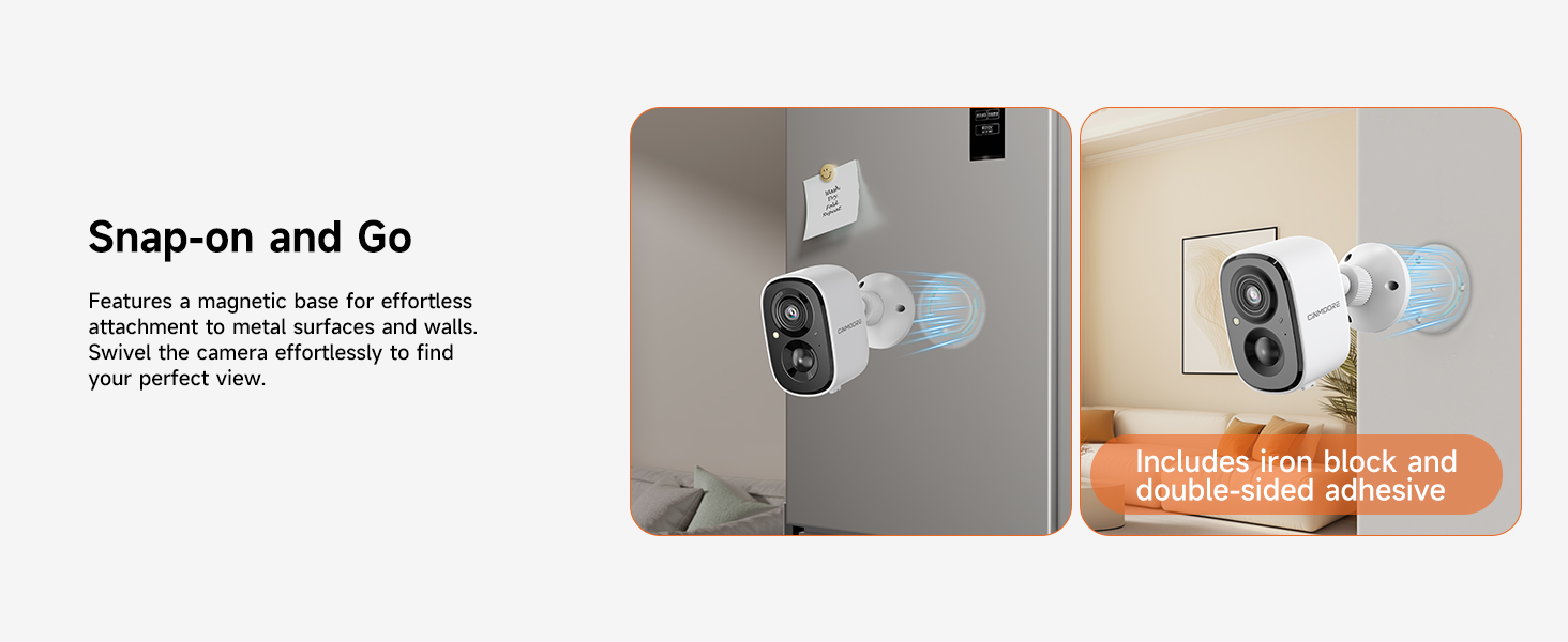Wireless Security Camera, Outdoor and Indoor, Magnetic Mount