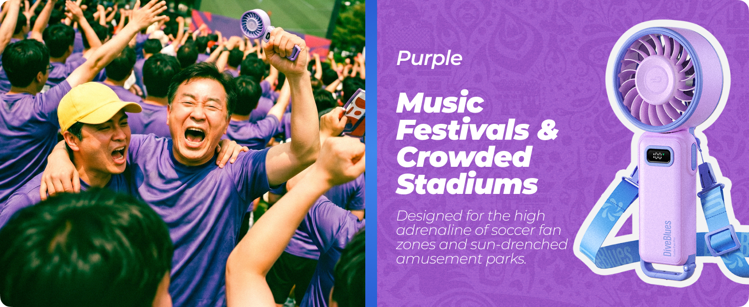 purple fan