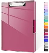 Piasoenc Clipboard with Storage, 8.5x11" Clip Boards with 2 Storage Case and A4 Paper Folder, Cle...
