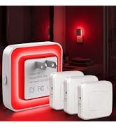 Sujeet Motion Sensor Night Light Plug-in, Red & 2700K Warm White, 4 Pack | Backlit indirect glow,...